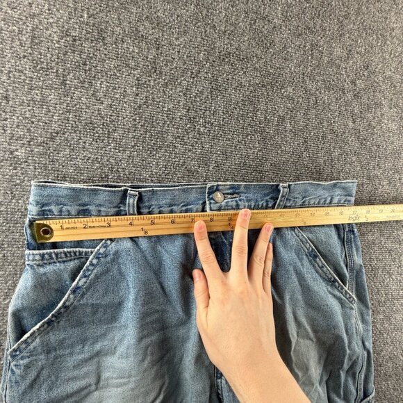 VTG Levis Silvertab Denim Carpenter Jeans Painter Blue Cotton Faded ACTL 34x29 - Picture 15 of 16